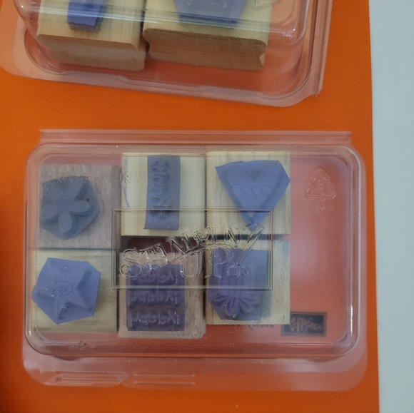 Stampin Up Birthday Best & Teeny Tinies Wooden Block Rubber Stamp Set - Picture 5 of 8